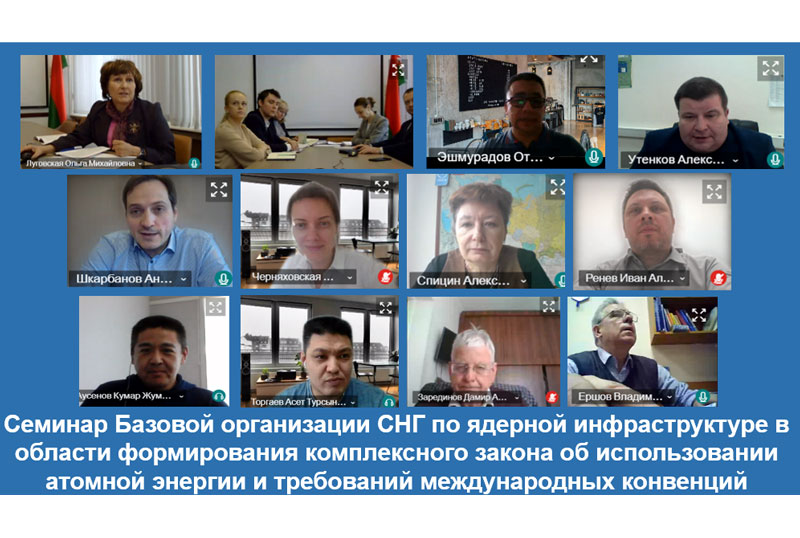 The CIS Nuclear Infrastructure Basic Organization held an online seminar for CIS member states 